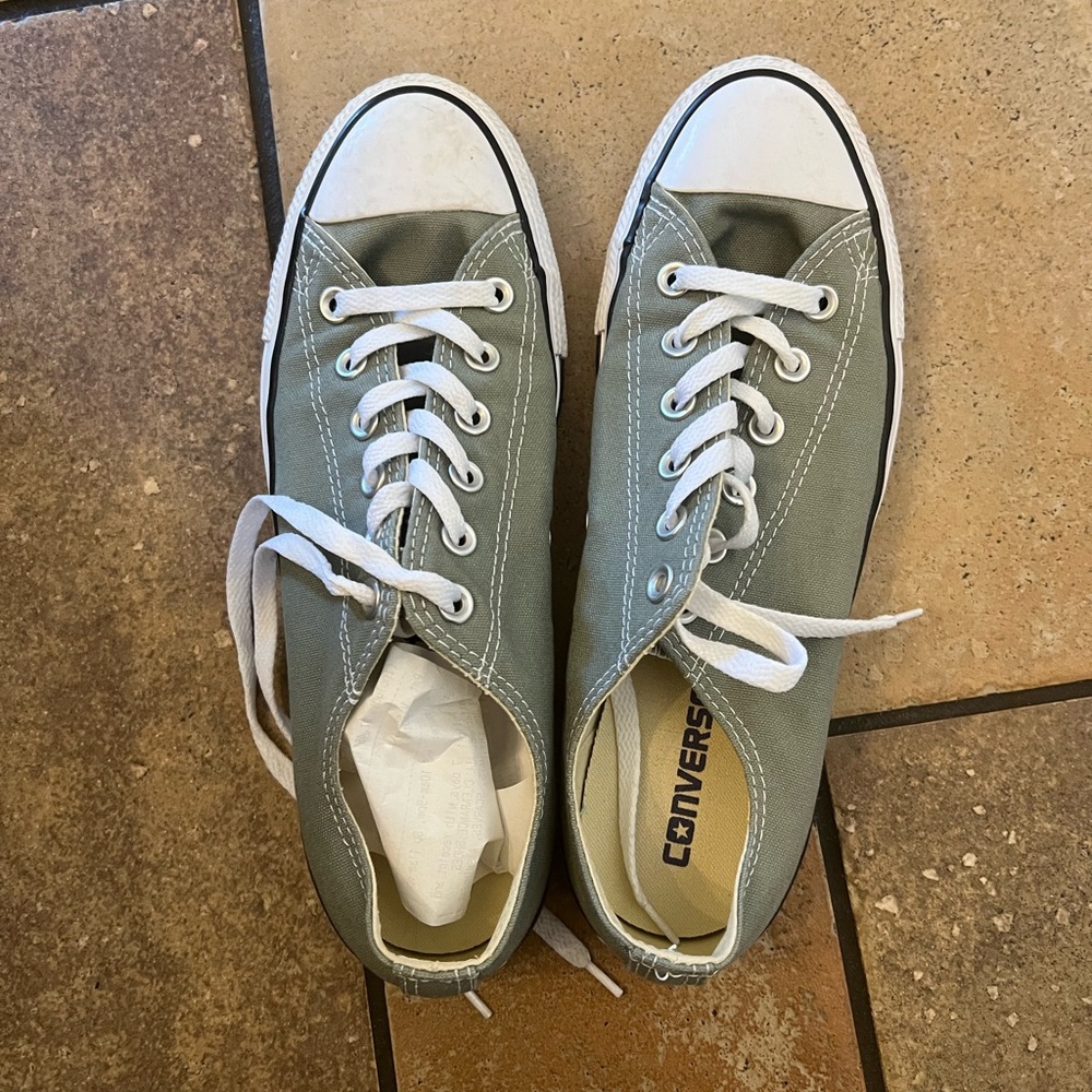 Olive Green Low Rise Converse